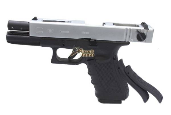 WE Metal Slide Hard Kick G18C GEN4 GBB Pistol (Silver) - Image 20